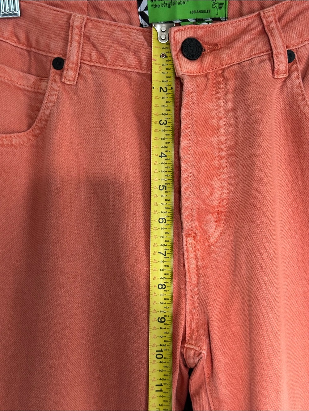 SR vs Sandrine Rose Free People Relax Straight Jeans Coral Size 27 NWT - Picture 8 of 10